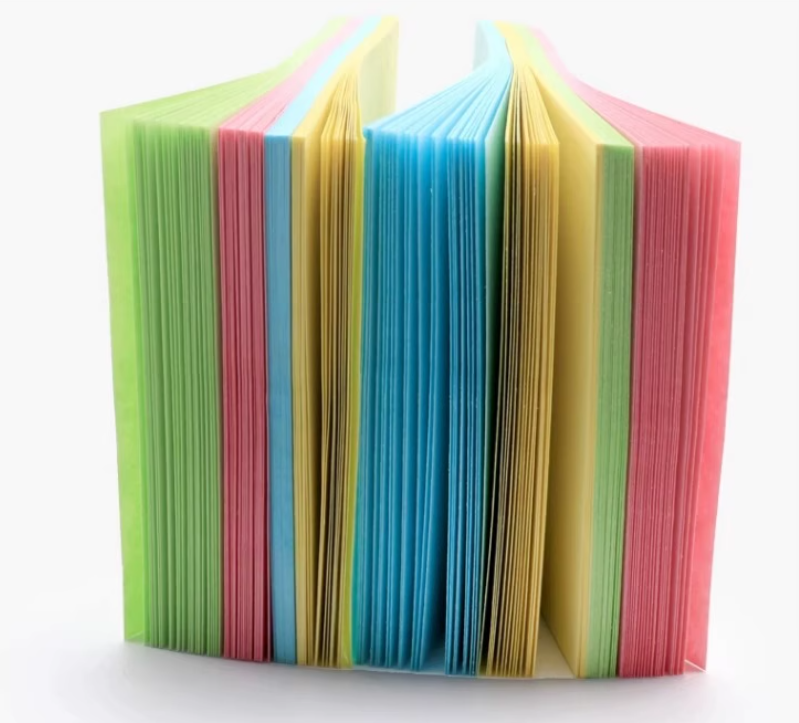 100 sheers/pack Sticky Notes Bright yellow and colorful Self-Stick Pads 3x3in Paper stationery school office