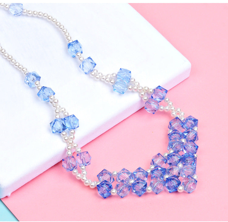 Creative 24Grid Beaded Necklace Toy Kid Girl DIY Jewelry Handmade Accessory gift