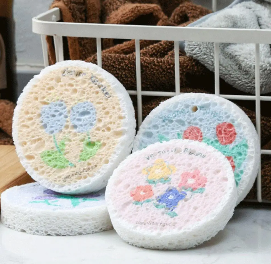 2pcs Kitchen Cleaning Sponges for Dishes Clean Super Absorbent Multiple uses bath cleaning