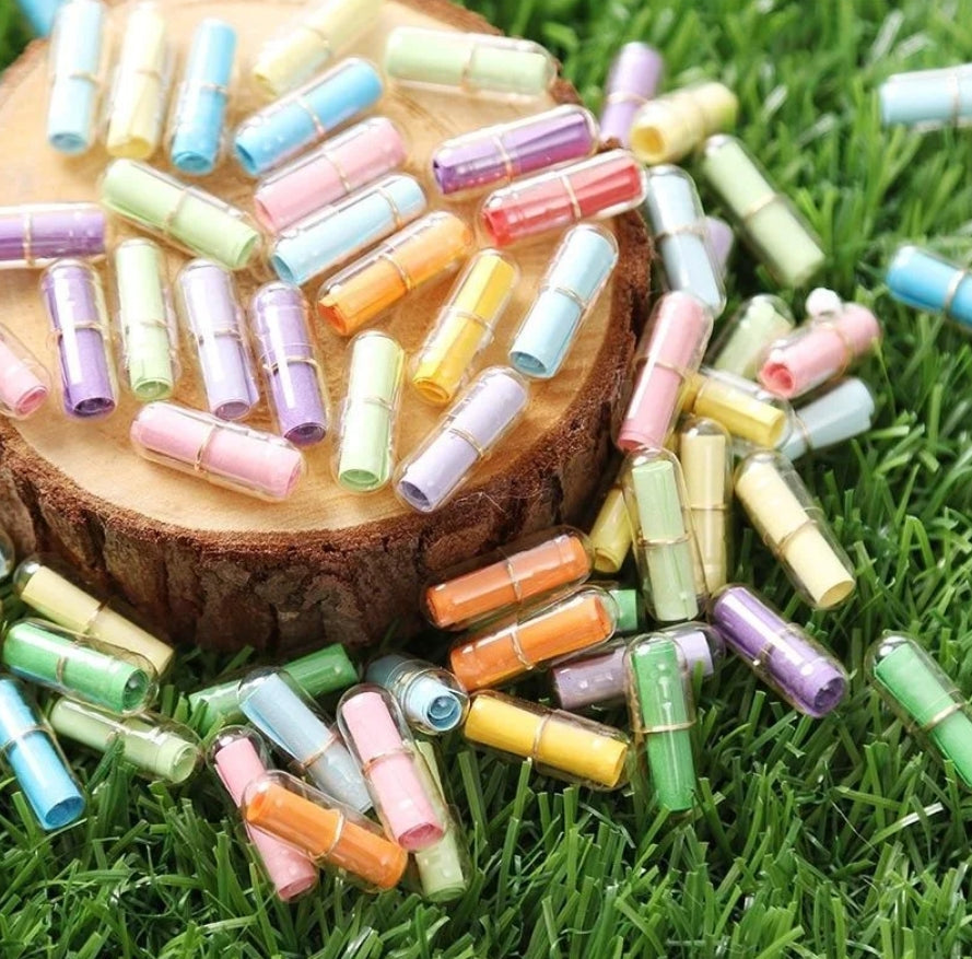 200pcs Message Capsule In Bottle Transparent Letter Love Pill Roll Paper party for gift ceremony