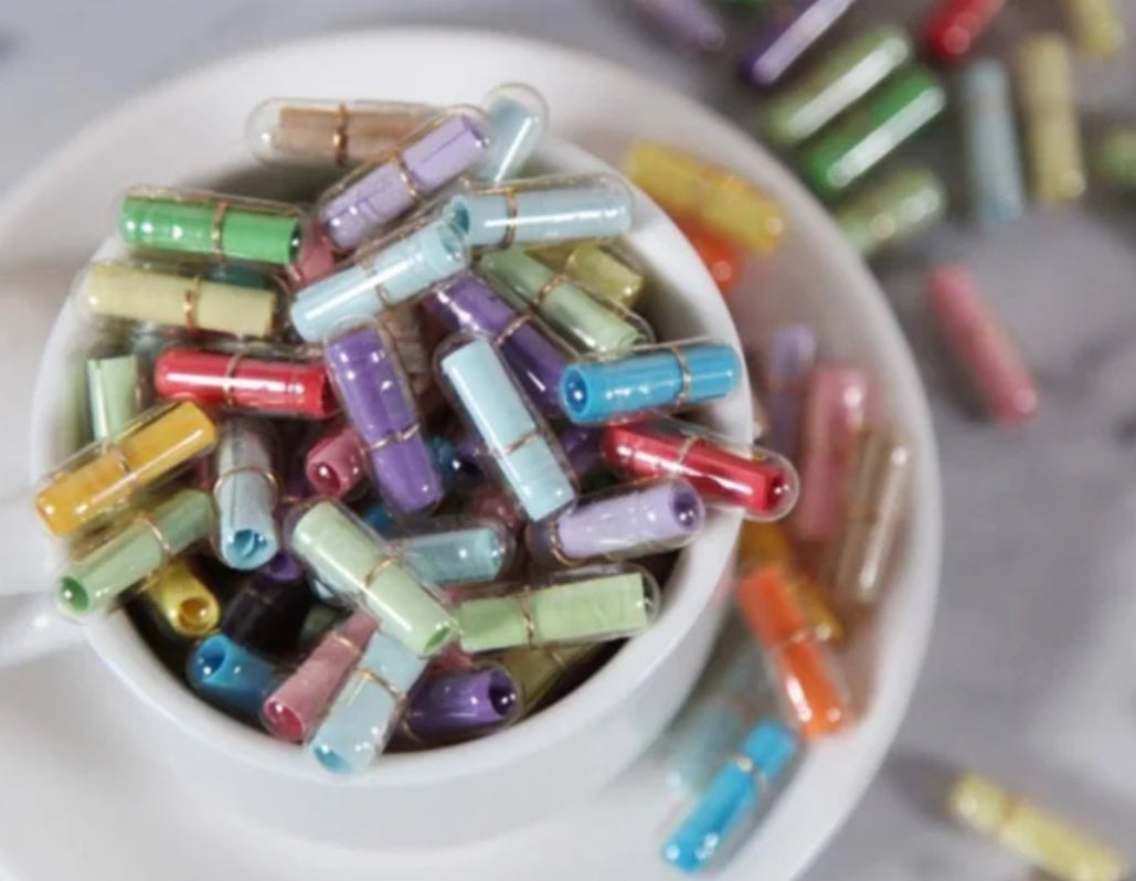 200pcs Message Capsule In Bottle Transparent Letter Love Pill Roll Paper party for gift ceremony