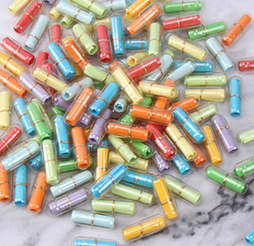 200pcs Message Capsule In Bottle Transparent Letter Love Pill Roll Paper party for gift ceremony
