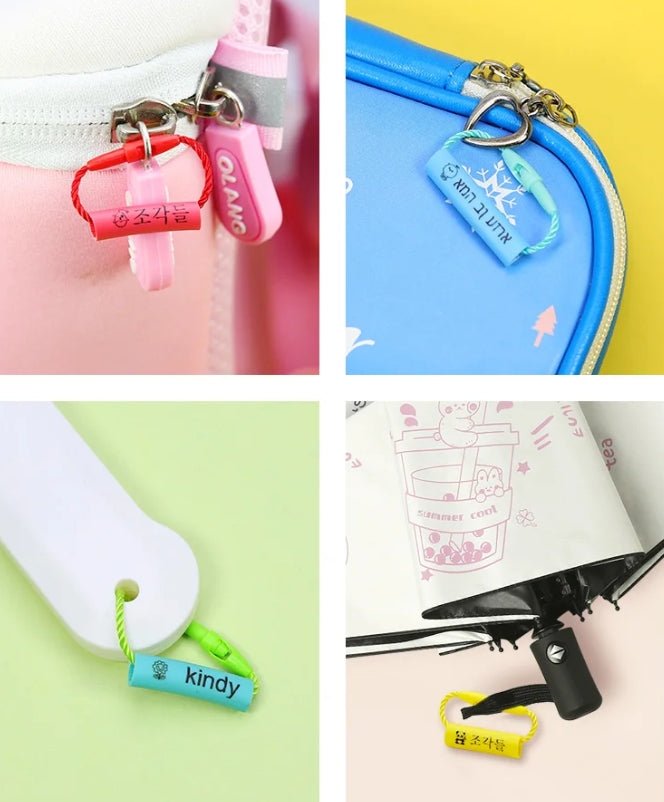 10pcs Baby Shoes Schoolbag Cup Clothes Name Sticker Waterproof Tag Rope Baby Name Ring Children Customized Name Label Pendant
