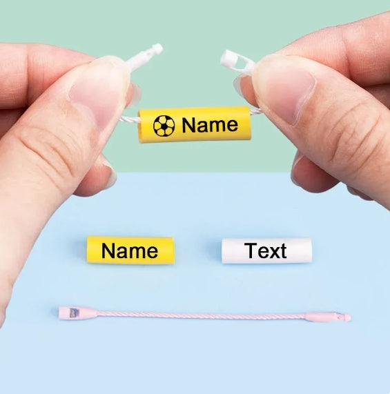 10pcs Baby Shoes Schoolbag Cup Clothes Name Sticker Waterproof Tag Rope Baby Name Ring Children Customized Name Label Pendant