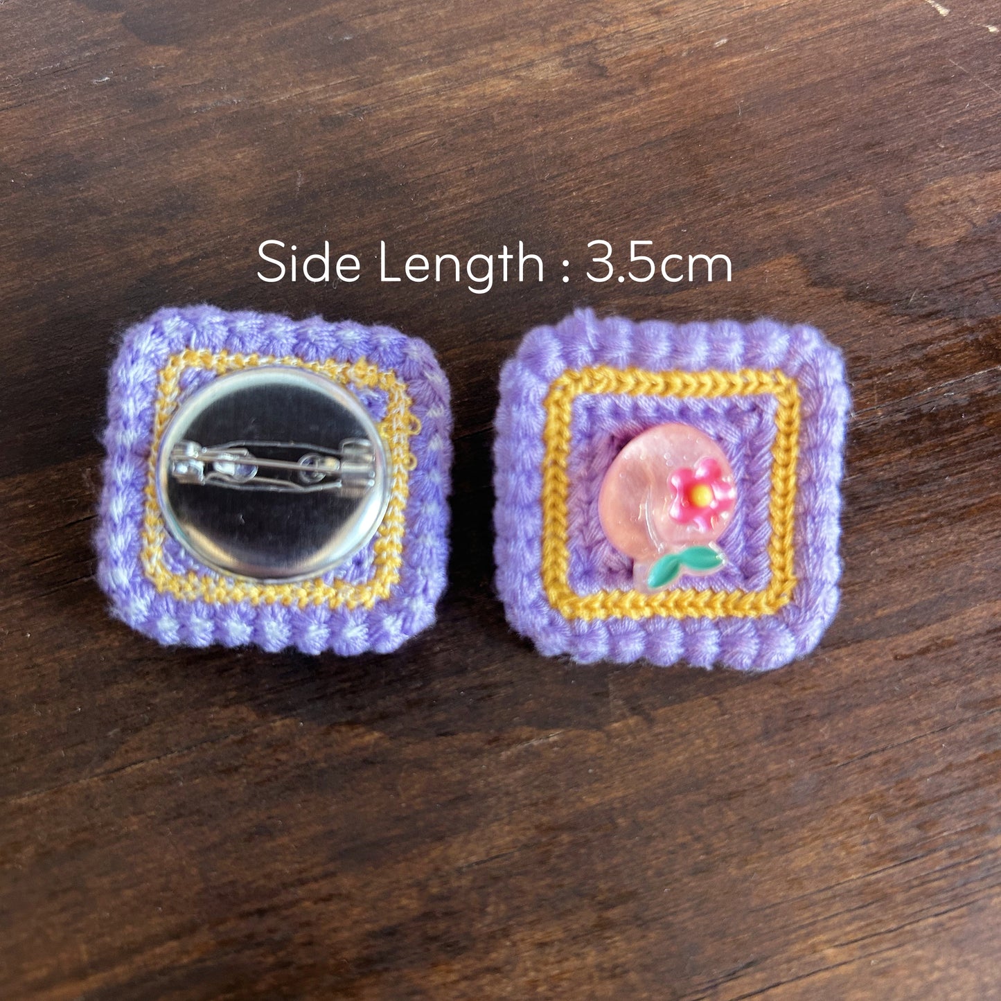 7pcs Handmade Crocheted Knitting Finished Product Cartoon Cute Patch Brooch chic