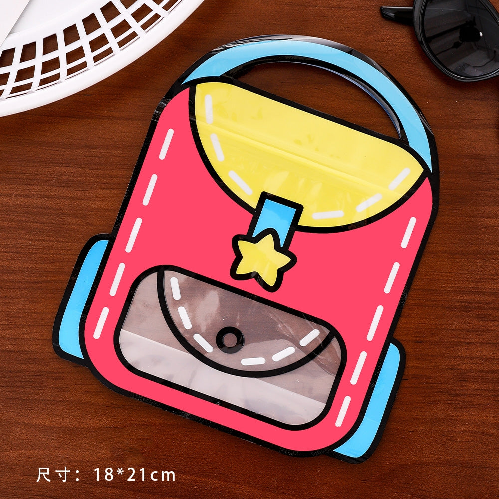 20pcs plastic portable cartoon Halloween candy bag sealed pocket kids snack gift Valentine's day birthday party