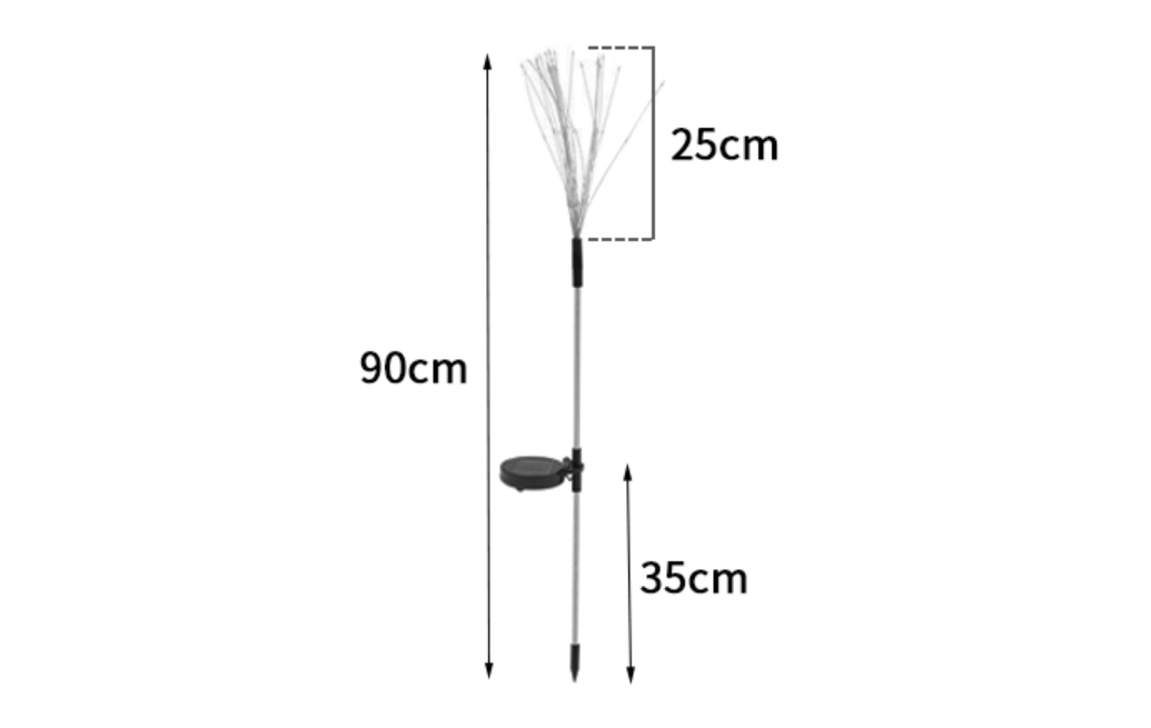 2PCS 120 led Outdoor Solar Firework Lights Waterproof Lawn decor yard Christmas
