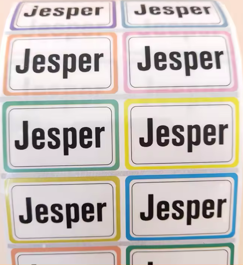 50pcs large size name stickers logo sticker waterproof name label free shipping personalized design