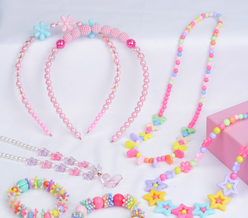Creative 24Grid Beaded Necklace Toy Kid Girl DIY Jewelry Handmade Accessory gift