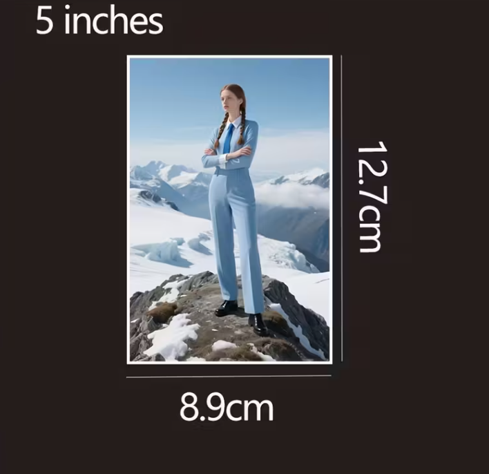 Custom Photo Prints 5in Leather Texture/Glitter/High-Gloss Surface Premium Photograph Printing Souvenir Gift