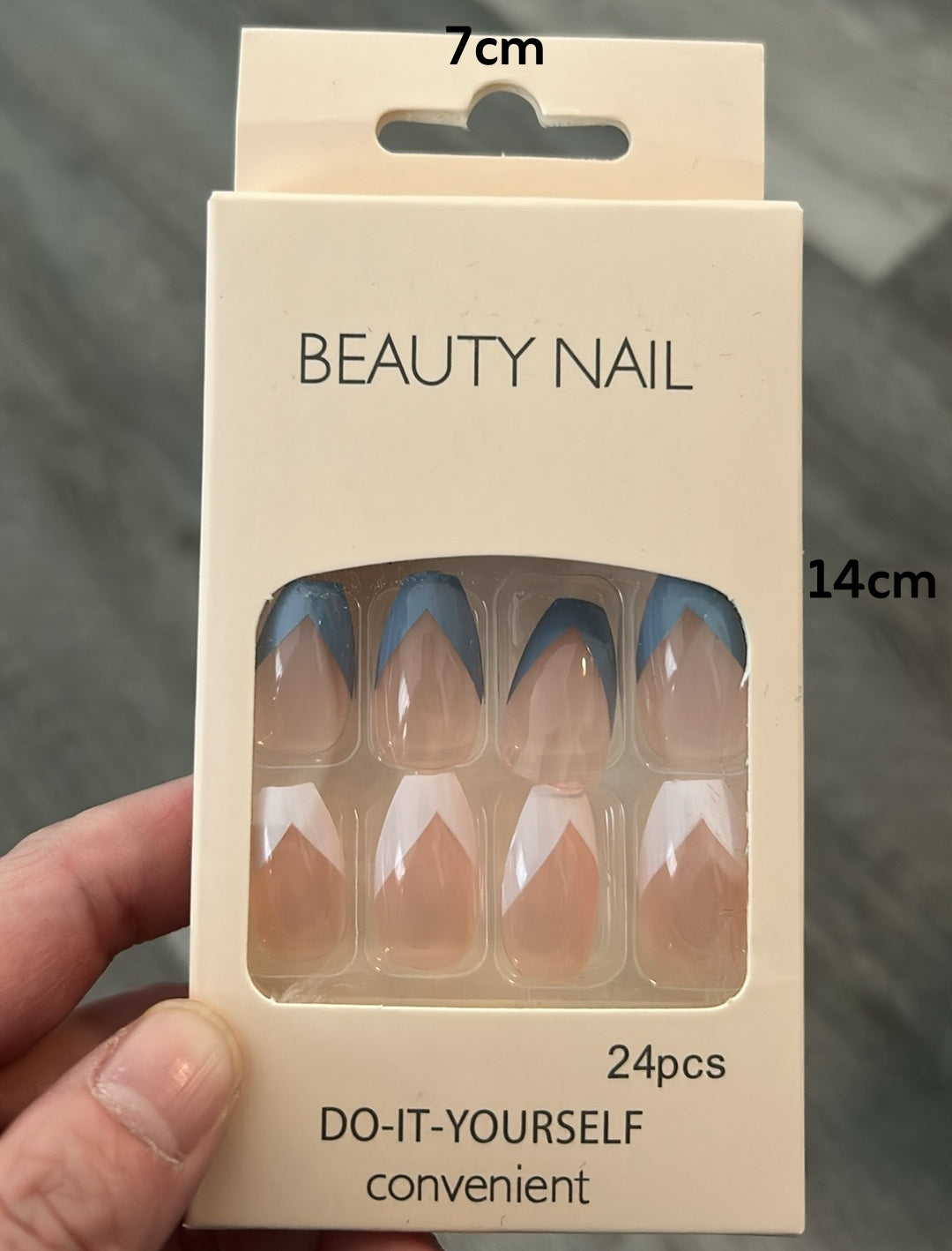 5boxes press on nails 24Pcs/box False Nails mixed random styles with jelly tabs