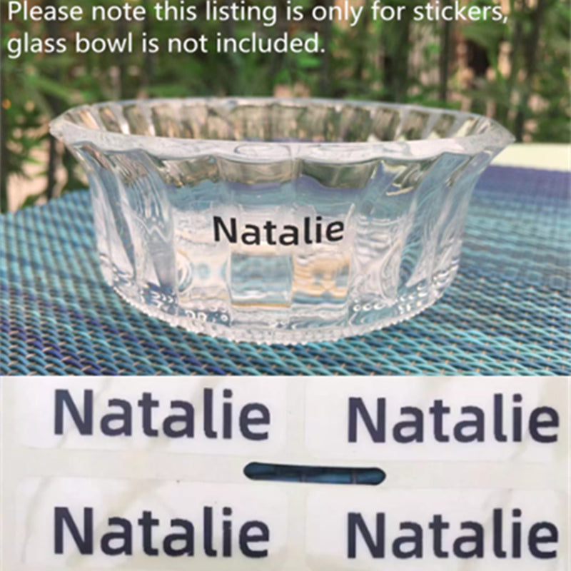 90pcs 30x10mm clear Name stickers Transparent Sticker 1.18x0.39in Custom for Manicure