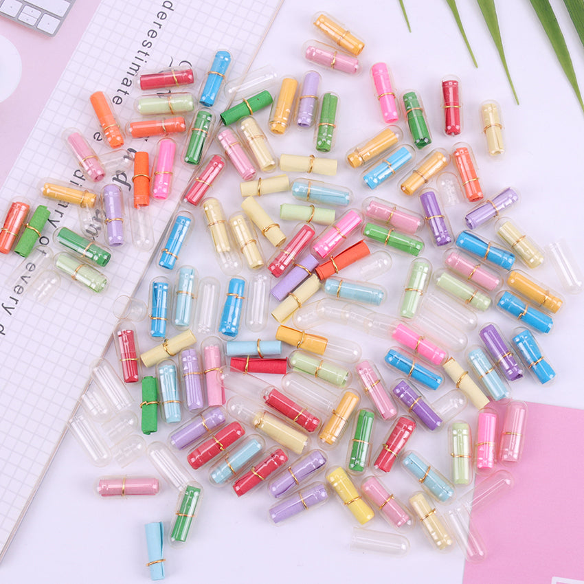 200pcs Message Capsule In Bottle Transparent Letter Love Pill Roll Paper party for gift ceremony