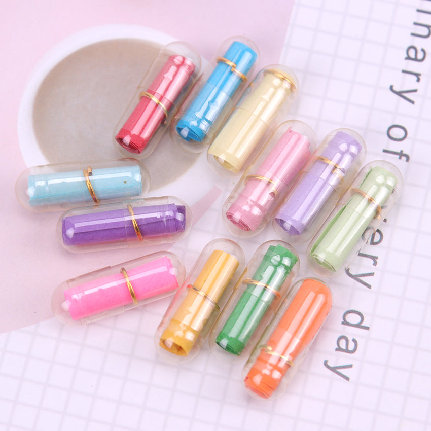 200pcs Message Capsule In Bottle Transparent Letter Love Pill Roll Paper party for gift ceremony