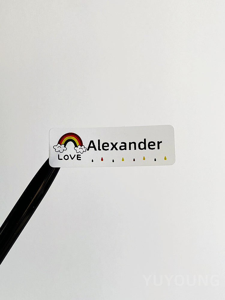 50pcs Name Stickers Custom Personalized cartoon large size tag cute Decals label stationery