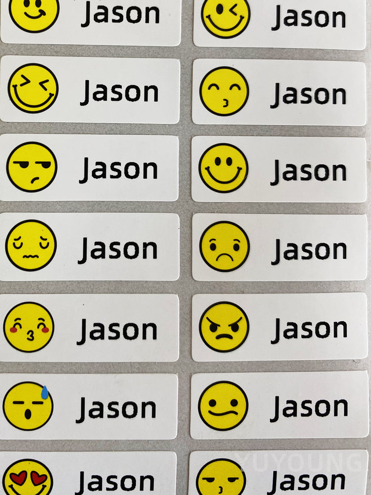 60pcs Waterproof Self-adhesive kids Name Tag Stickers Custom Personalized label cartoon sticker
