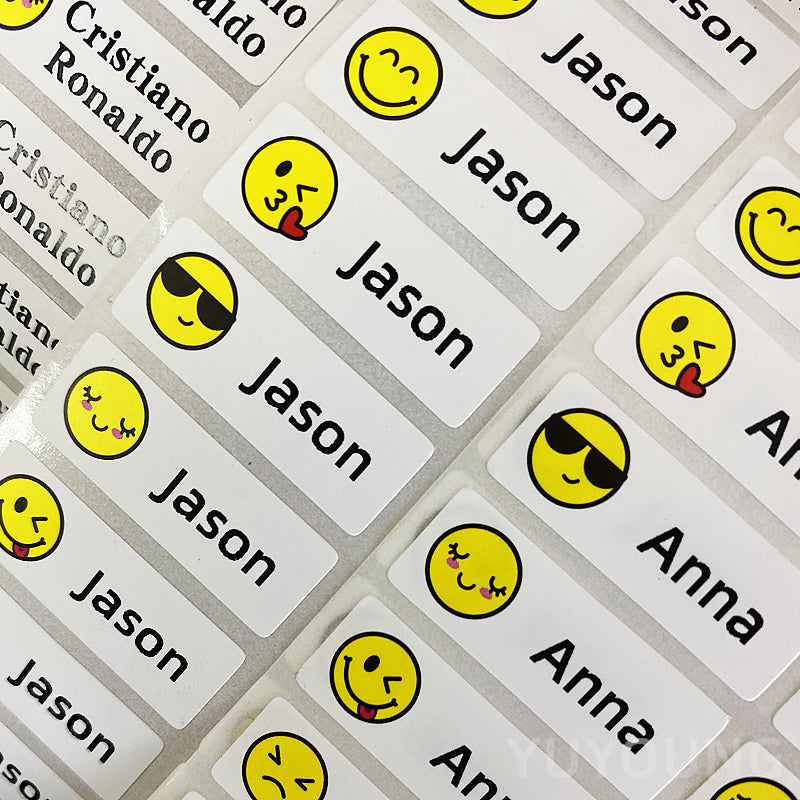 60pcs Waterproof Self-adhesive kids Name Tag Stickers Custom Personalized label cartoon sticker