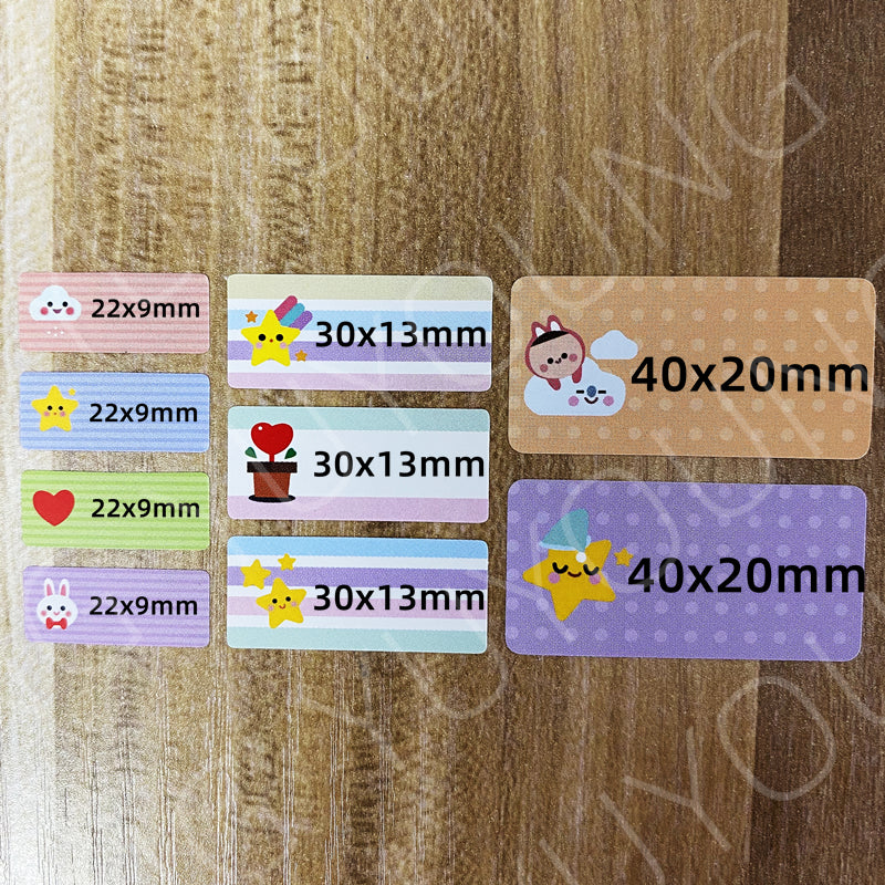 Name Stickers big size Customized Waterproof Personalized Label School stationery sticker cute cartoon stationary supplies for kids