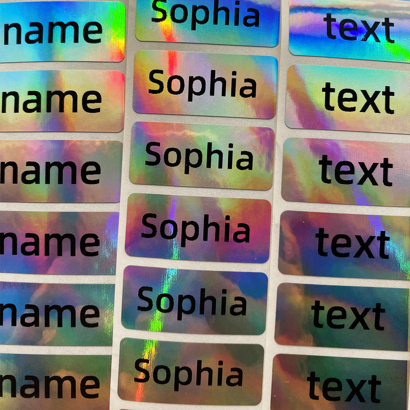 different sizes Holographic stationery sticker Laser Personalized Stickers DIY label logo tag back to school
