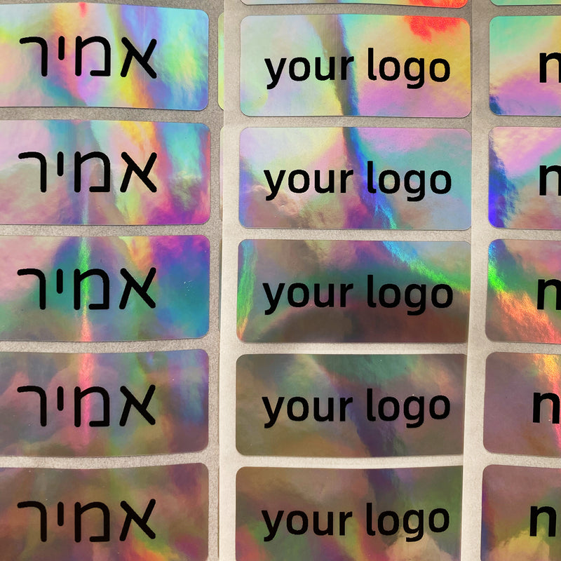 different sizes Holographic stationery sticker Laser Personalized Stickers DIY label logo tag back to school