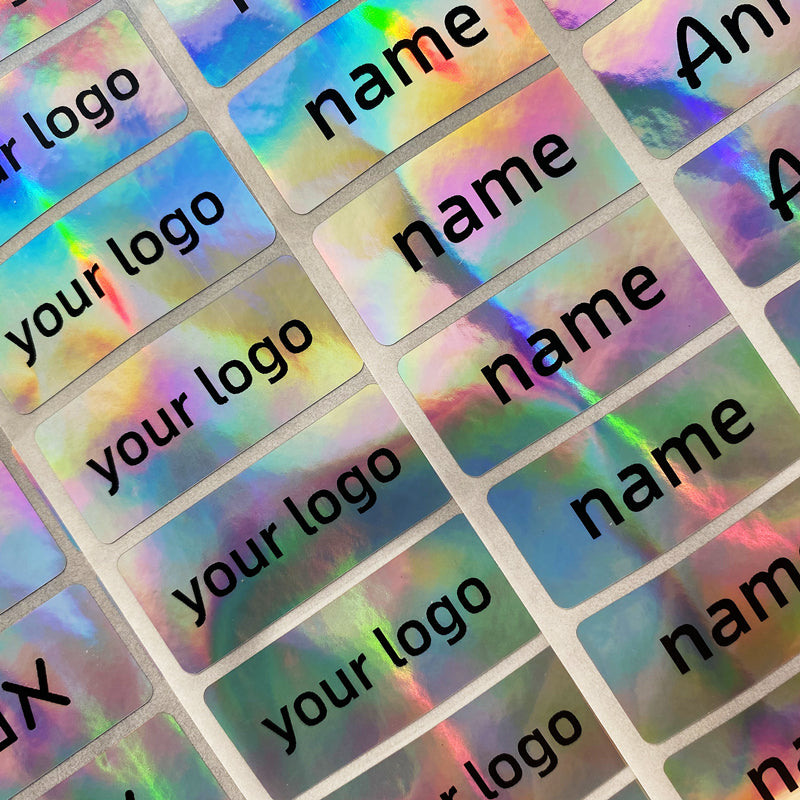 different sizes Holographic stationery sticker Laser Personalized Stickers DIY label logo tag back to school