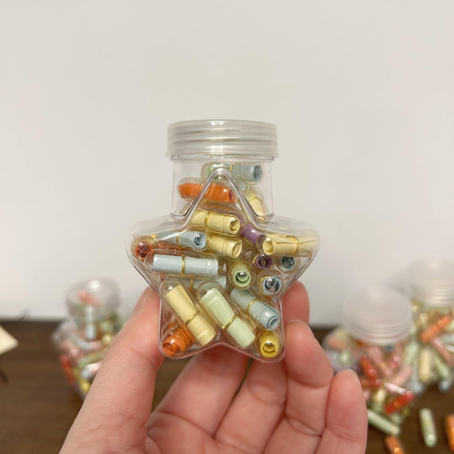 200pcs Message Capsule In Bottle Transparent Letter Love Pill Roll Paper party for gift ceremony