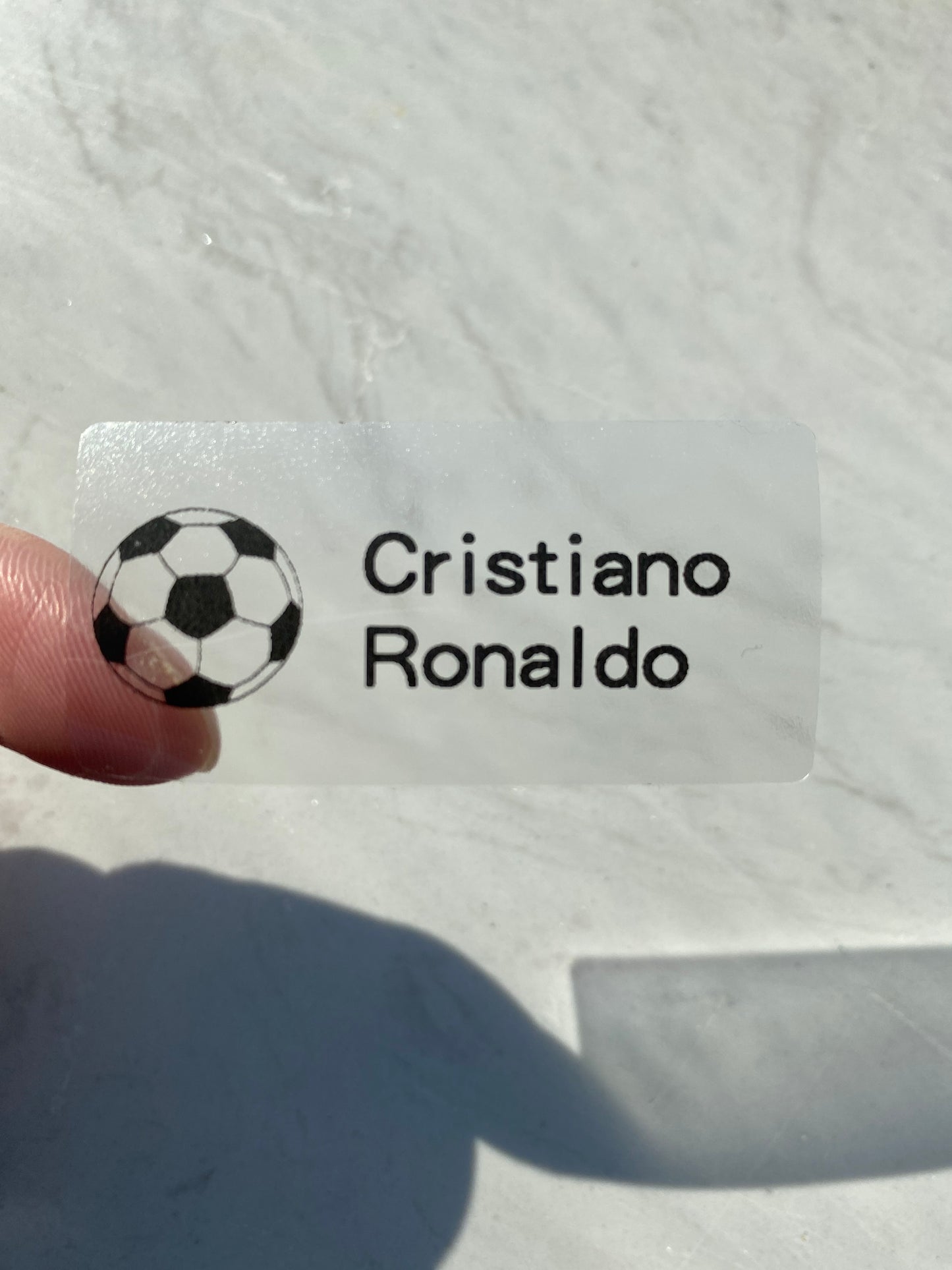 50pcs 50X25mm Name stickers Transparent Sticker 1.96x0.98in Customize logo clear kid personalized label