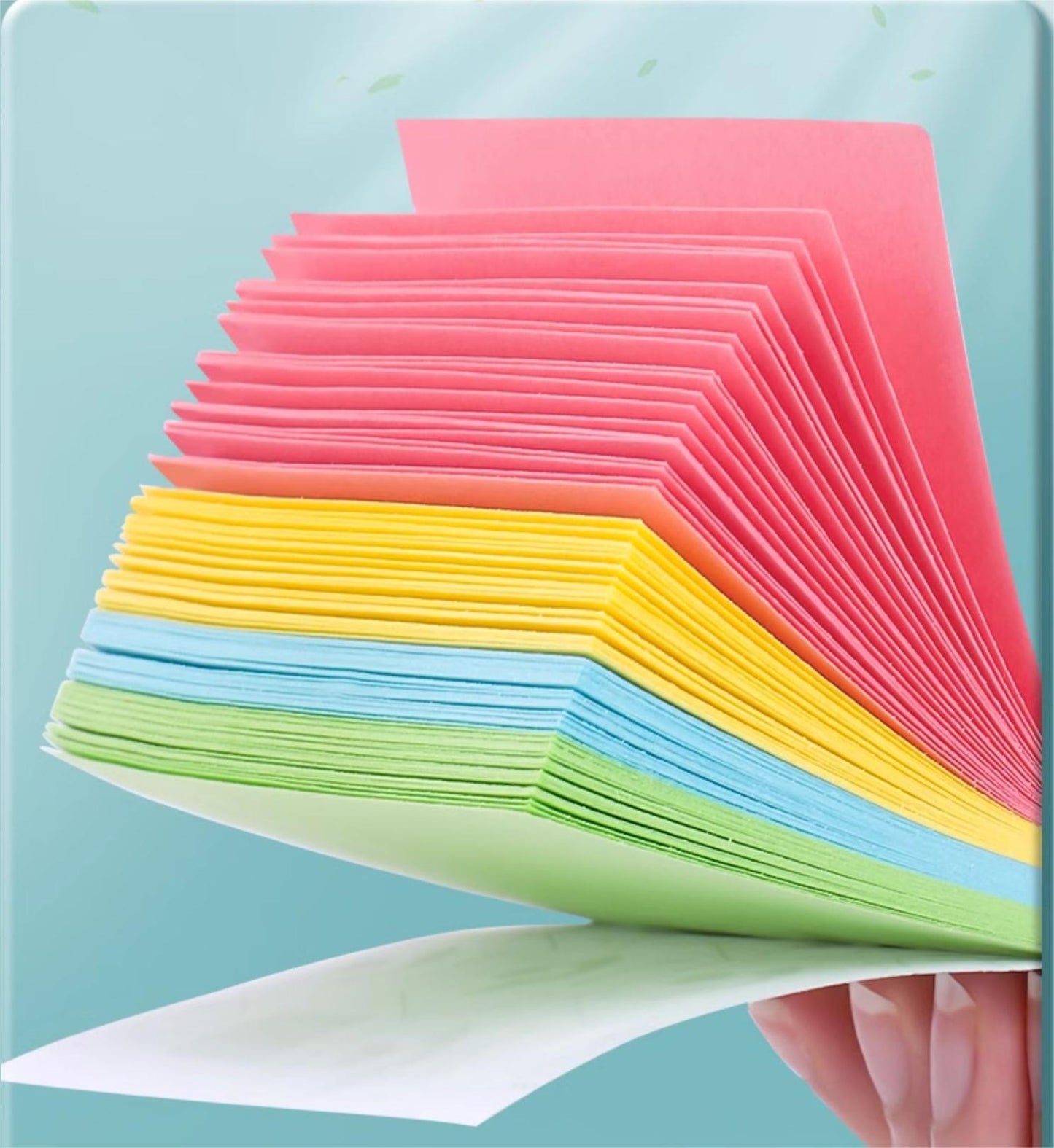 100 sheers/pack Sticky Notes Bright yellow and colorful Self-Stick Pads 3x3in Paper stationery school office