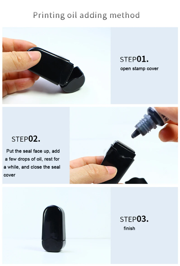 Custom Name Ink Stamp Signature Calligraphy Self-Inking Personalized Letter seal