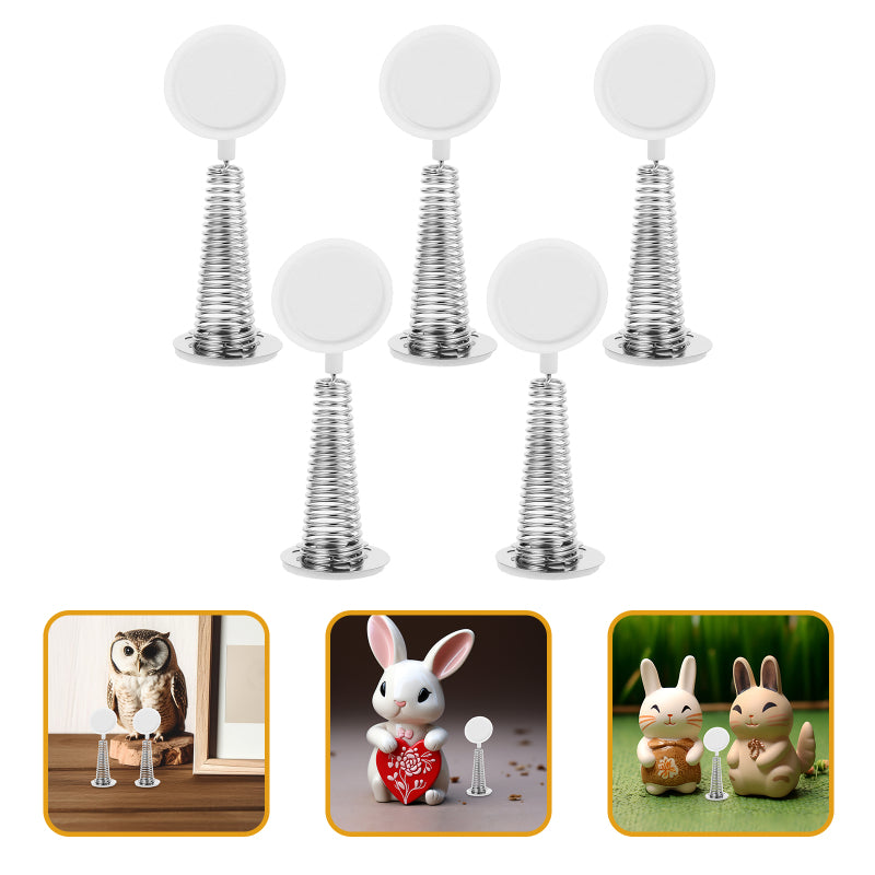 5Pcs Spring Base Swing Spring Toy Head Metal Shaking Car Dashboard craft spiral