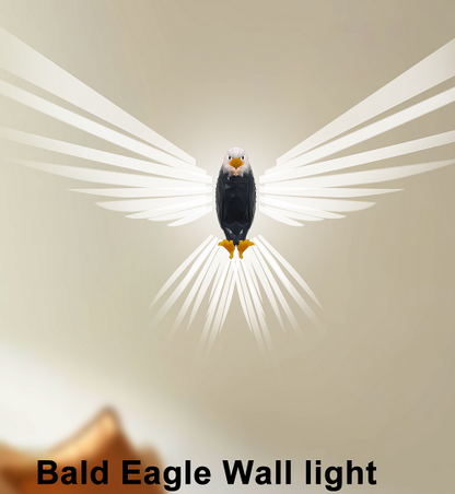 Bald Eagle Night Light Projection Lamp Remote Control Rechargeable Room Decor