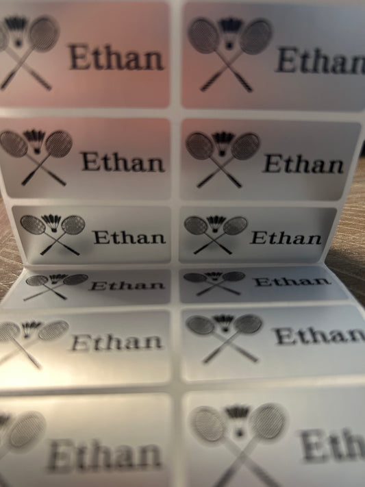 60pcs 40x20mm sliver Name Sticker logo tag Customize Stickers 1.57x0.78in school note marker