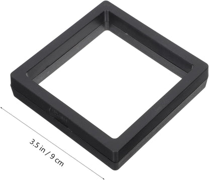 10pcs 9cm square 3D Floating Jewelry Coin Display medallions Box PE Film Jewelry