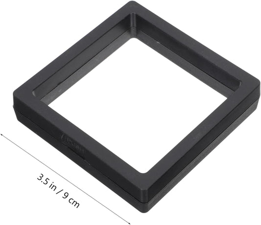 10pcs 9cm square 3D Floating Jewelry Coin Display medallions Box PE Film Jewelry