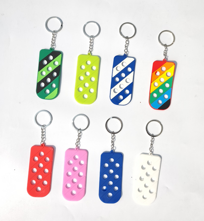 25pcs/Set Random Mix Plastic Shoe Charms Crocs Keychains PVC Key Chain with Hole