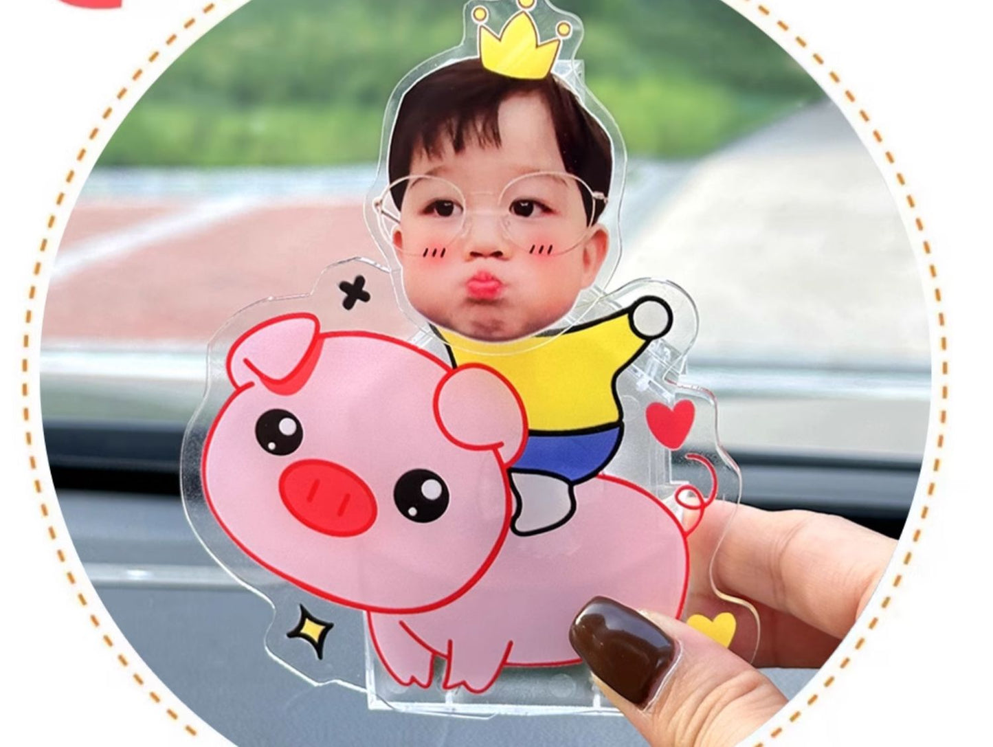 Shake head customized Car decor gift home Diy design Battery& Solar personalized