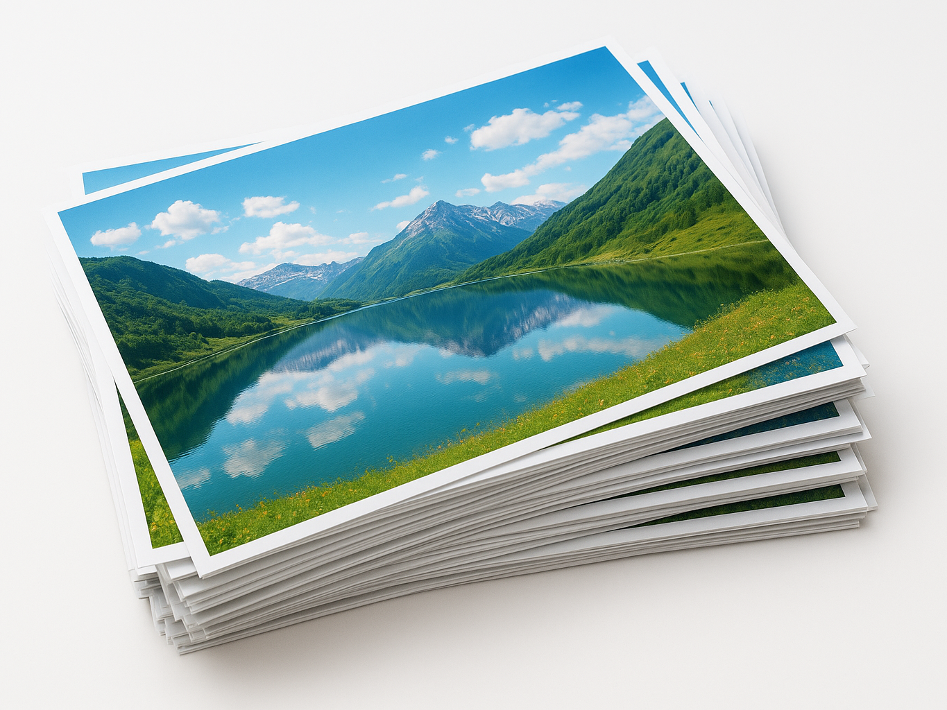 Custom Photo Prints 5in Leather Texture/Glitter/High-Gloss Surface Premium Photograph Printing Souvenir Gift