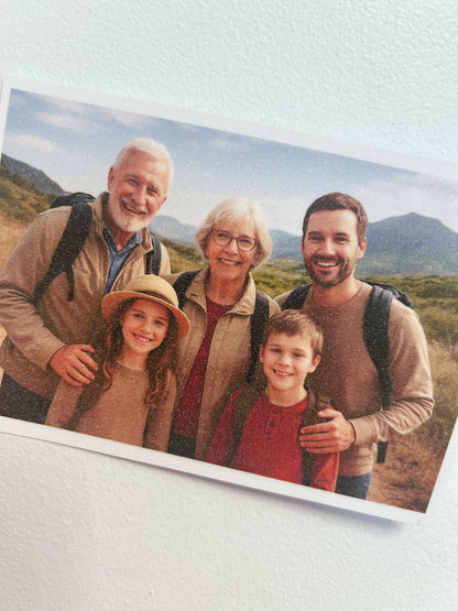 Custom Photo Prints 5in Leather Texture/Glitter/High-Gloss Surface Premium Photograph Printing Souvenir Gift