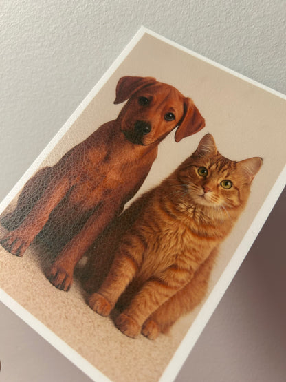 Custom Photo Prints 5in Leather Texture/Glitter/High-Gloss Surface Premium Photograph Printing Souvenir Gift