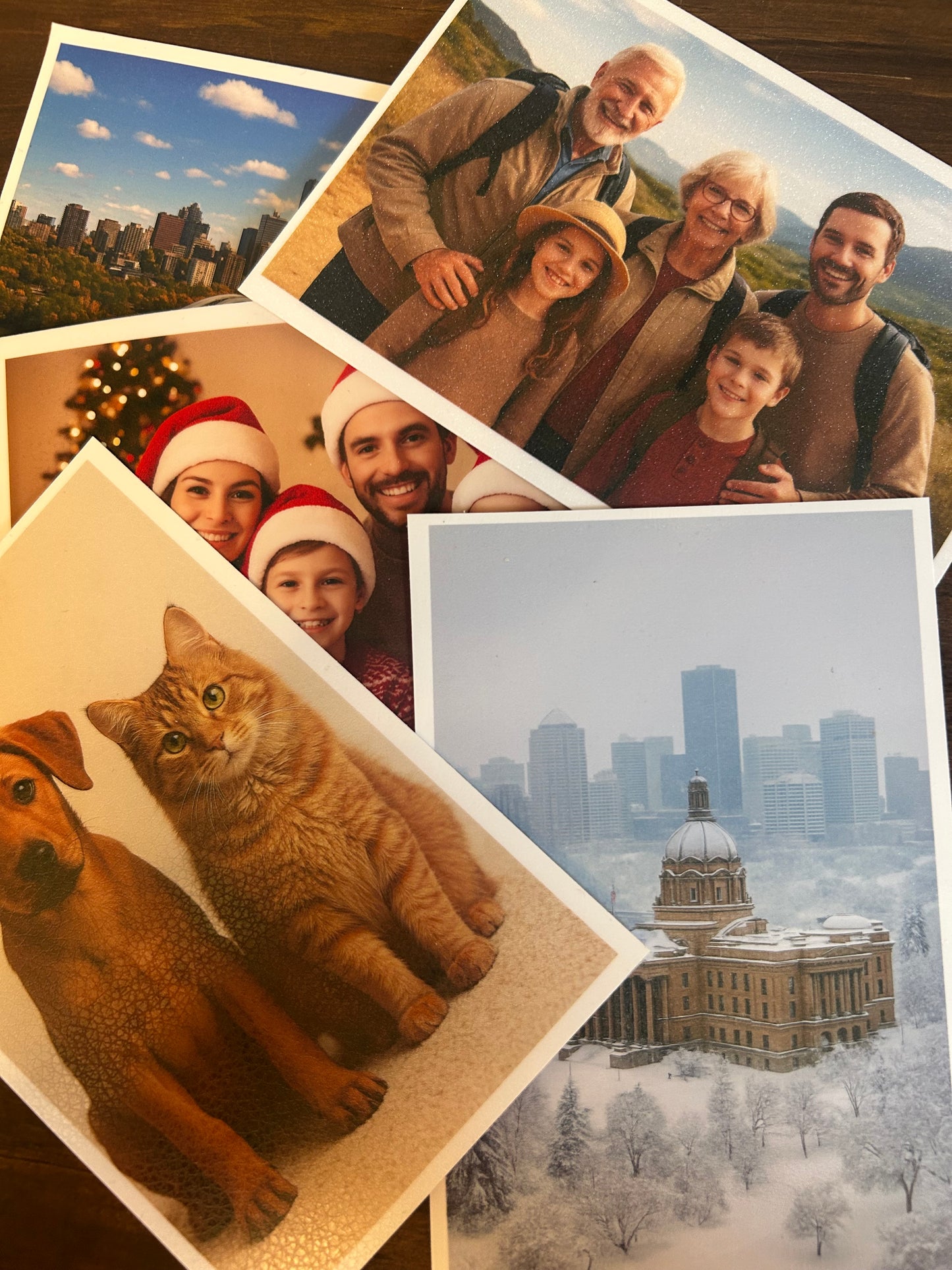 Custom Photo Prints 5in Leather Texture/Glitter/High-Gloss Surface Premium Photograph Printing Souvenir Gift