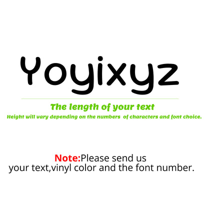 Custom Text Vinyl Lettering Sticker Decal Personalized Name window car business