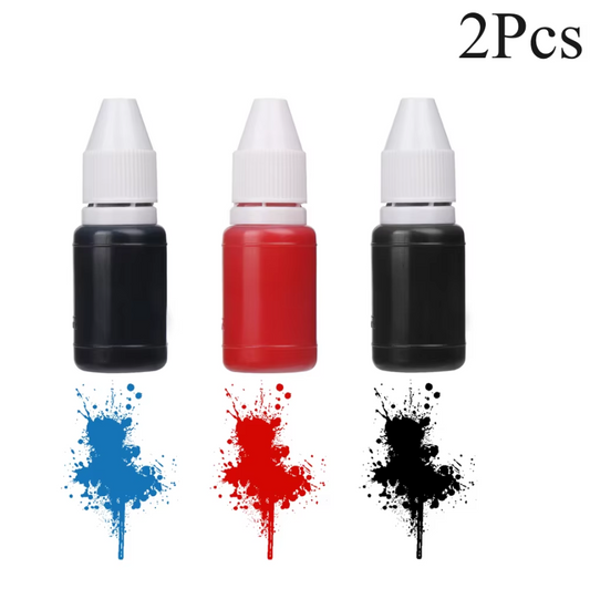 2Pcs 10ml stamp oil ink Office School Supplies Flash Refill Photosensitive Seal