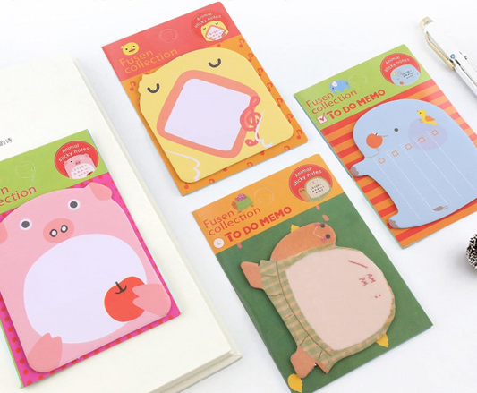 Sticker Cute Animal Sticky Notes Notepad Memo Pads Cat turtle Stationery Paper