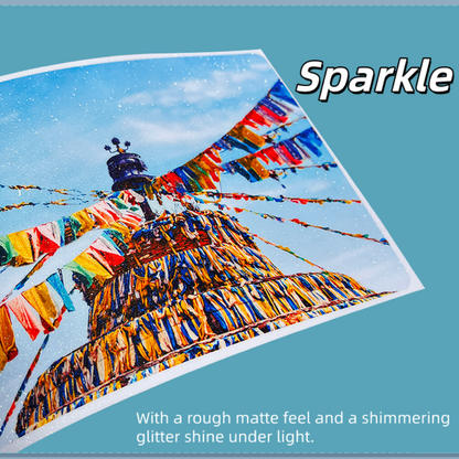 Custom Photo Prints 5in Leather Texture/Glitter/High-Gloss Surface Premium Photograph Printing Souvenir Gift