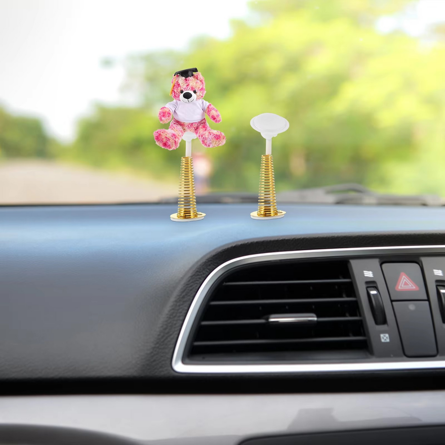 5Pcs Spring Base Swing Spring Toy Head Metal Shaking Car Dashboard craft spiral